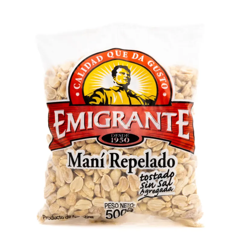 MANI EMIGRANTE 500G SIN SAL